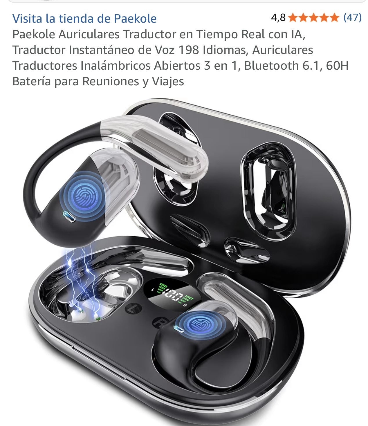 Paekole Auriculares Traductores IA